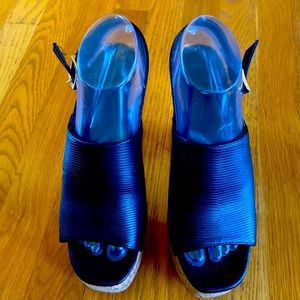 Cork heels platform sandals size 38/7.5